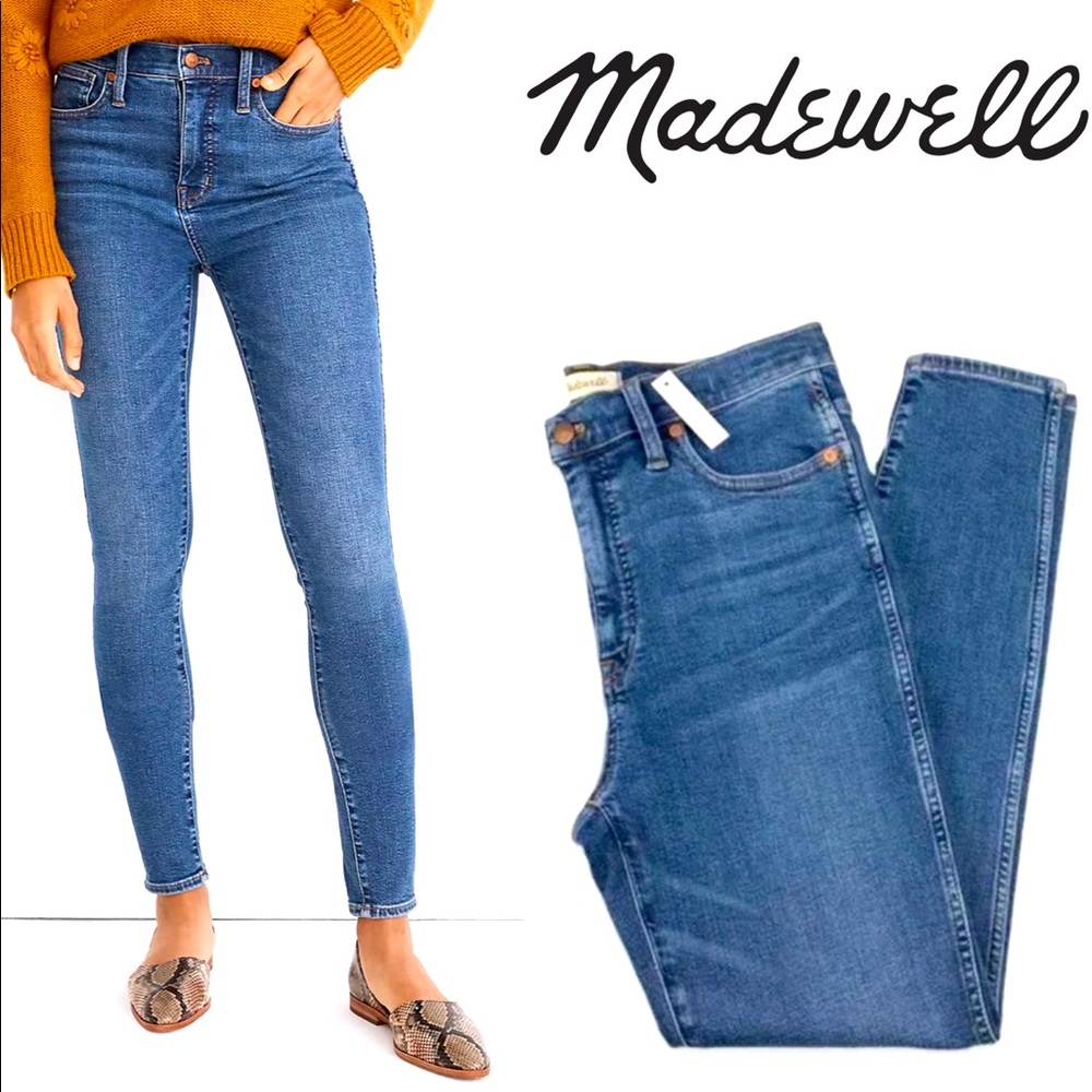 Madewell 10" High-Rise Skinny Jeans in Wendover Wash: TENCEL™ Denim Edition